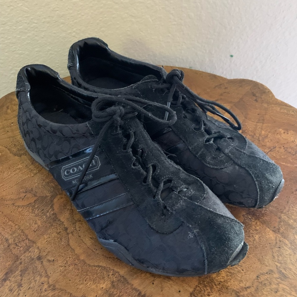Black Coach Sneakers Size 10 GREAT FOR CRAFTING
